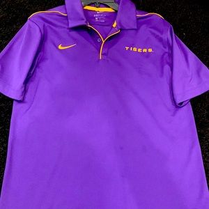Men's Nike Purple LSU Coaches Sideline Performance Polo